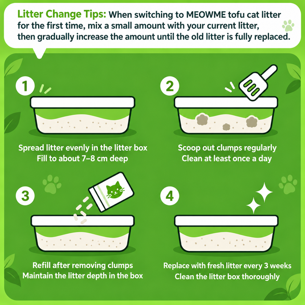 MEOWME 3kg Plant-Based Clumping Tofu Cat Litter