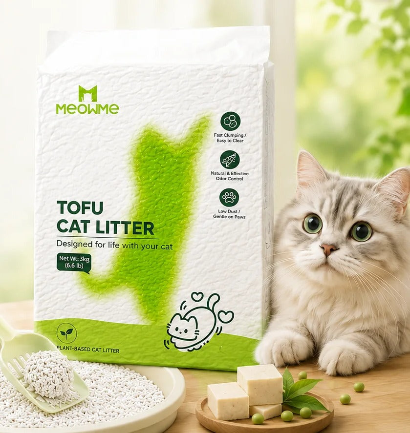 MEOWME Tofu Cat Litter 3kg bag with cat